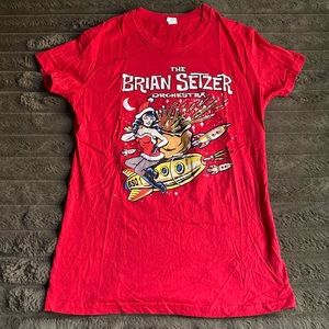Brian setzer from the stray cats Christmas shirt